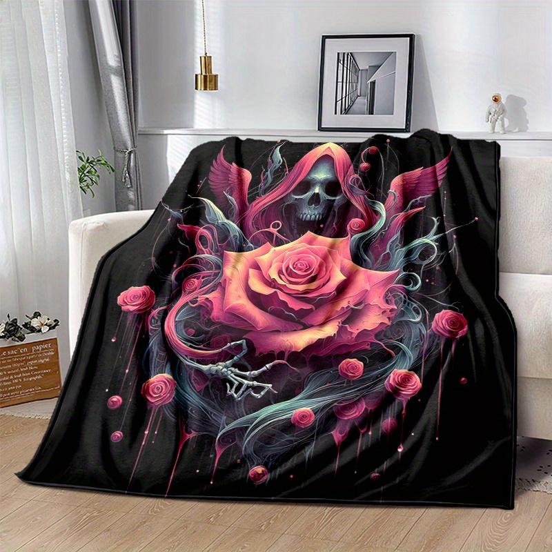 1pc Gothic Rose Blanket