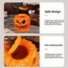 Halloween Melting Skull Pumpkin Bowl - Resin Candy Dish and Table Decor
