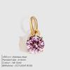 eManco DIY Jewelry Accessories: Stainless Steel Round Cubic Zirconia Pendant Necklace