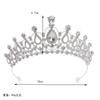 European and American Crystal Crown Water Diamond Exquisite Electroplated Metal Crown Wedding Bride  Birthday Party Ball  Hair Accessory