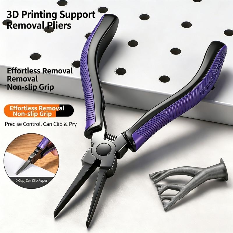 High Hardness Flat Nose Plier 3D Printing Support Removal Pliers Ergonomic Grip For Safe And Efficient Model Detailing