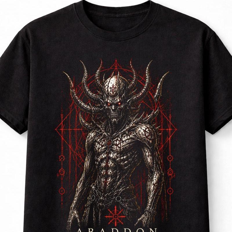 Abaddon Destroyer Demon Horror Gothic Dark Fantasy Unisex TShirt