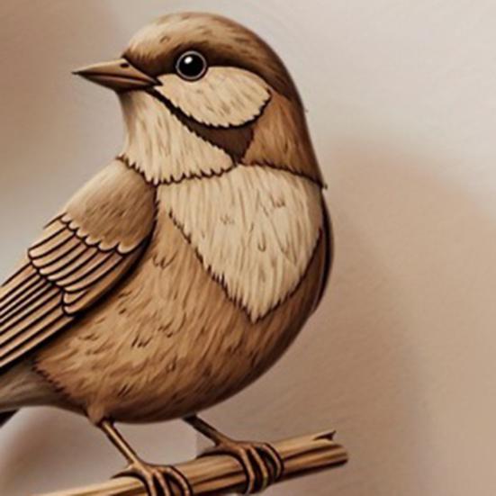 3 Pcs Wooden Sparrow Wall Art Rustic 2D Flying Birds Wall Hanging Decor for Living Room Bedroom Nursery Kids Room Farmhouse