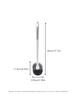 Wall Mounted Toilet Brush with Long Handle, No Dead Corners Cleaning Tool for Bathroom, Space-Saving Toilet Scrubber with Holder