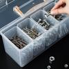 Plastic Tool Storage Box with 6 Storage Case Multi-Compartment Tool Organizer Transparent Classification Storage Case