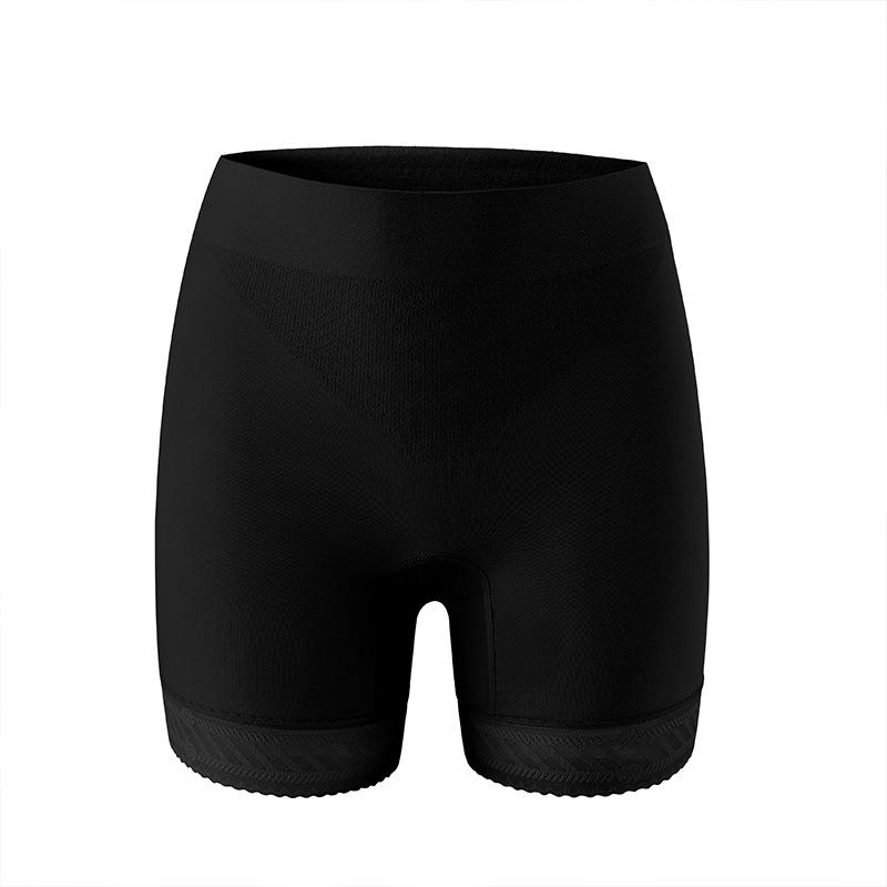Women's High-Waist Anti-Exposure Seamless Leggings with Lace Trim Boy Shorts