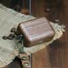 Luxury Solid Wood Earphone Case For AirPods Pro 3 Pro2 Protective Cover For AirPods 1/2/3/4 Shell+Wrist Strap Cowhide Lanyard