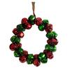 Festive Door And Window Ornament Christmas Tree Bell Pendant with Lanyard, Ring Hanging Decoration for Holiday Home Decor, Metal Multicolored
