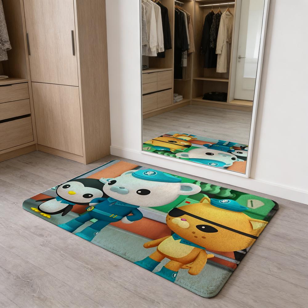 Anime The Octonauts Floor Mat Flannel Door Mat Non-Slip Absorbent Washable Indoor Home Rug