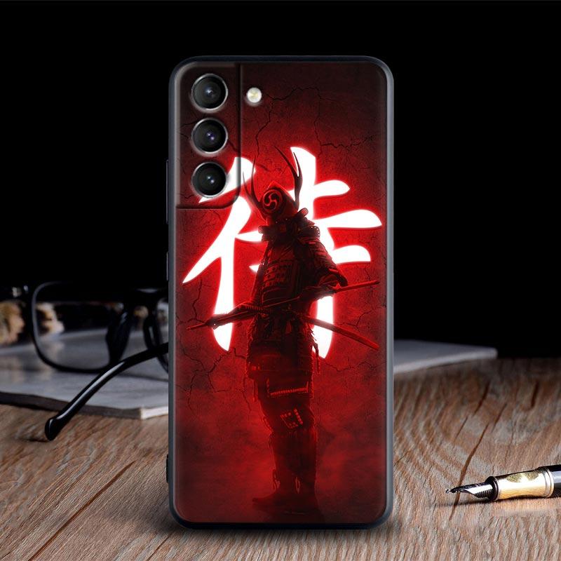 Japan Oni Samurai Yokai Mask Dragon Cases For Samsung Galaxy S24 Ultra S21 FE S23 S20 S22 Ultra S10 Plus Case Soft Funda Covers