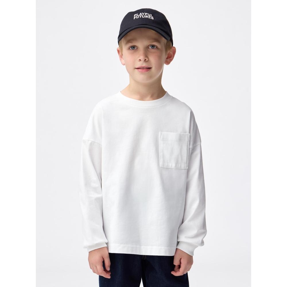 GU by Uniqlo Kids  Unisex  CoTTon PockeT T  Long Sleeve 