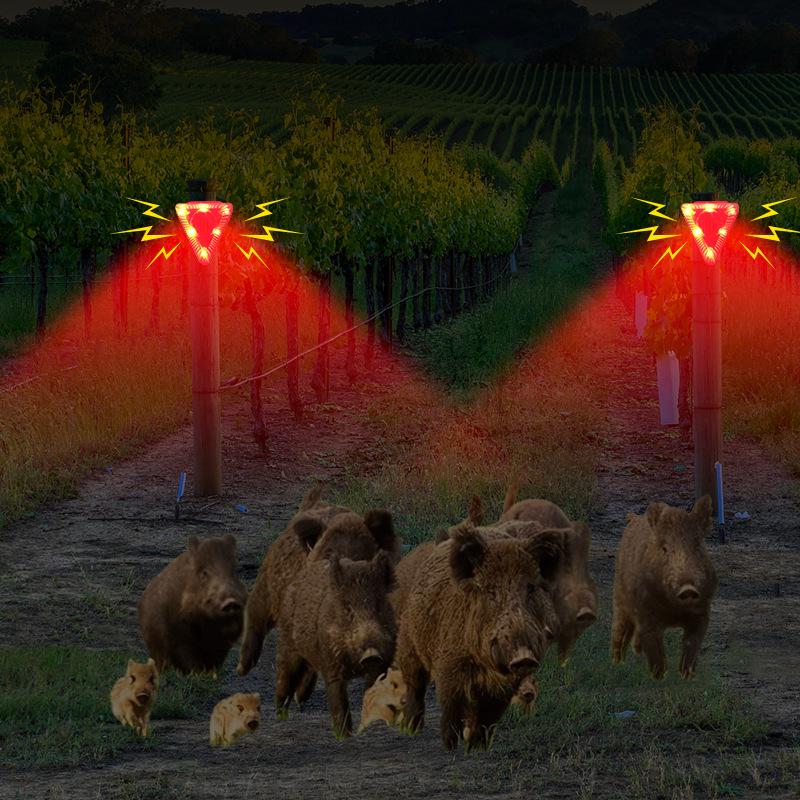 Solar Alarm LED Security Light for Deterring Wild Animals