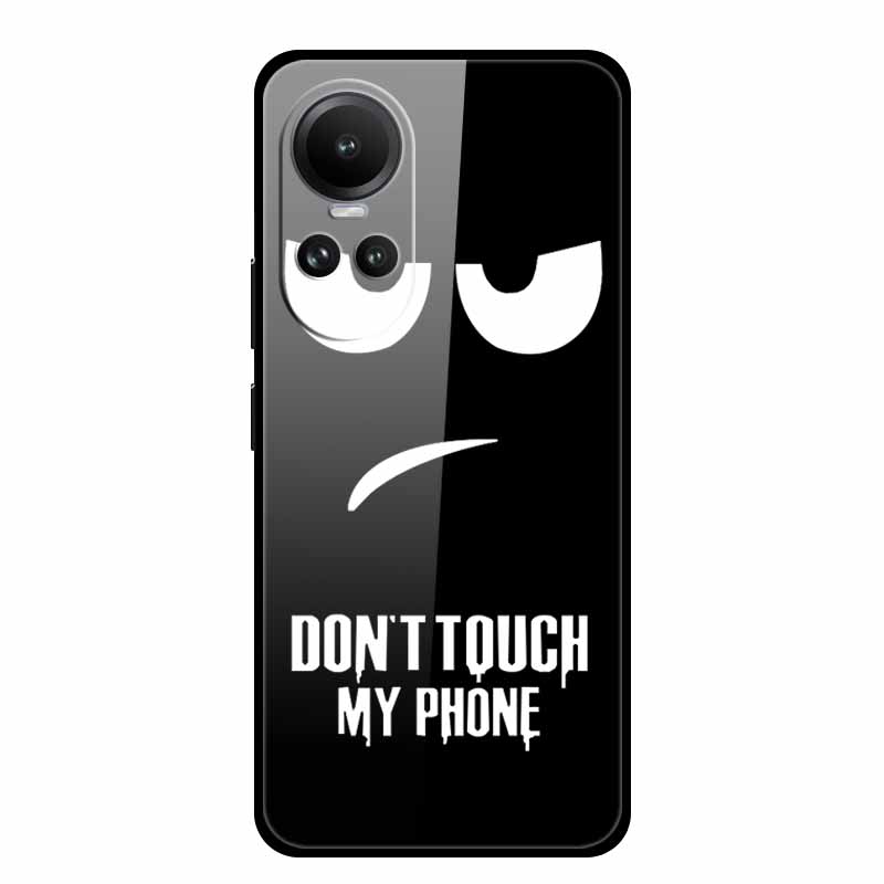 Tempered Glass Case For Oppo Reno10 Pro Cover Reno 10 5G Fashion Hard Back Cover for Oppo Reno 10 Pro 5G Reno105G Case Lion Capa