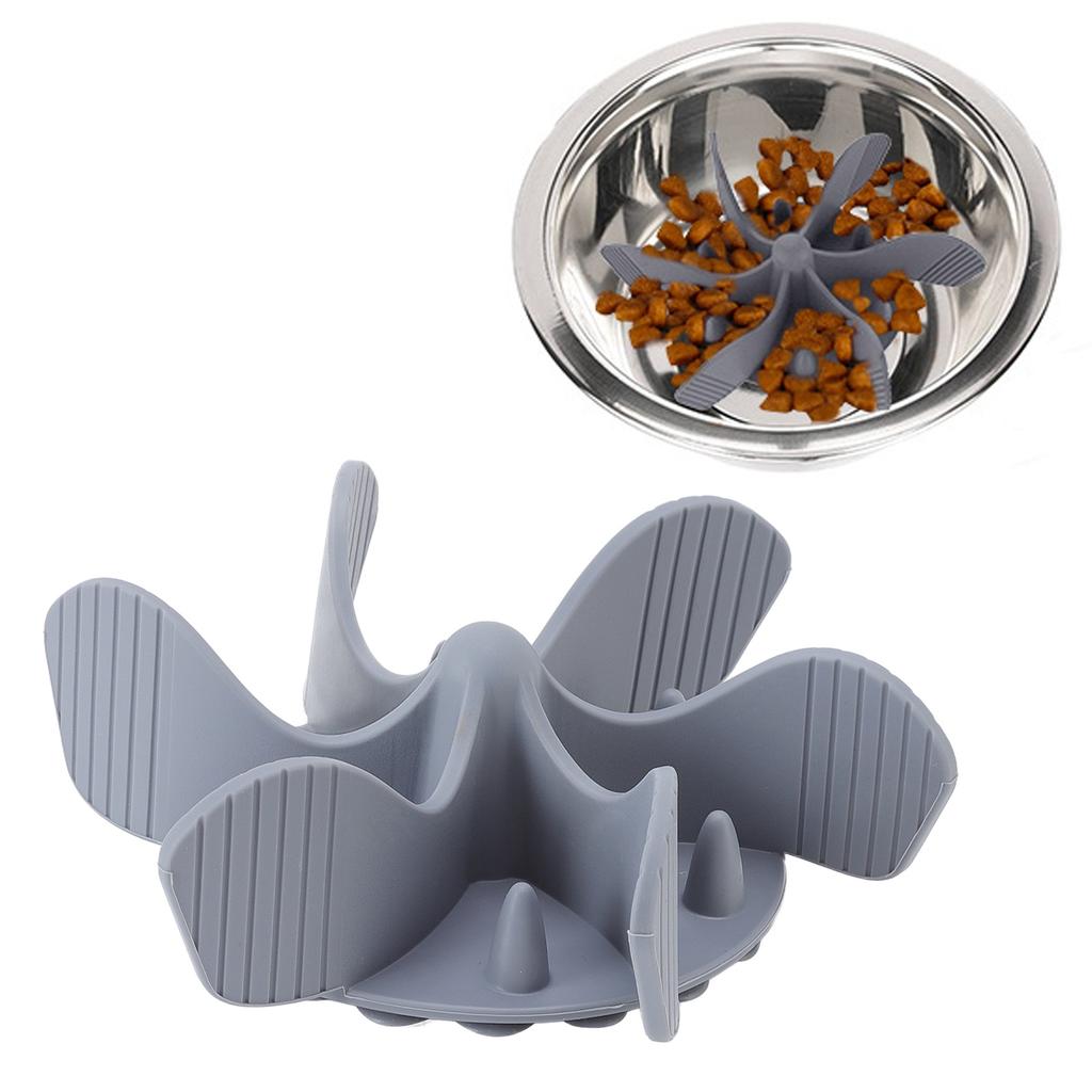 Slow Feeder Dog Bowls Insert Silicone Cuttable Slow Feeder Insert with Strong Suction Cups Base for Various Dog Bowls