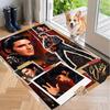 Crystal Velvet Rug with Elvis Presley Design, Soft Non-Slip Floor Mat for Living Room Bedroom Decor