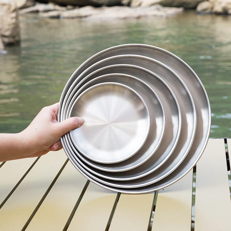 ZISIZ Stainless Steel Korean Style Serving Plate