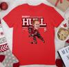Legend Bobby Hull Caricature T-shirt Red Unisex All Sizes JJ5493