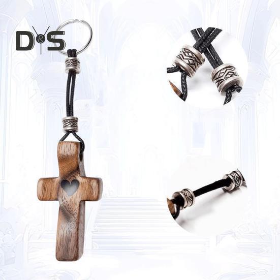 1/2/3 szt. Brelok do kluczy Zawieszka Serce Nadruk Urok Brelok Orzechowy Modlitwa Brelok Symbol Wiary Przypomnienie Inspirujący Chrześcijański Prezent