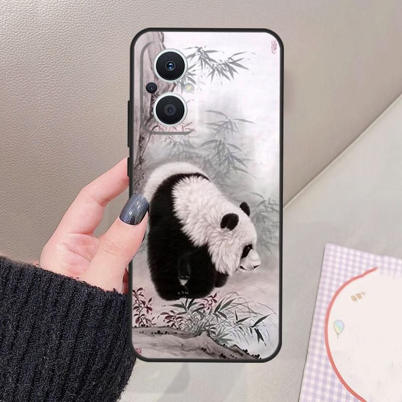 Chinese Bear Panda Funda For OPPO Reno 13 11 12 14 Pro 13F 14F 12F 11F 7 8 Lite OPPO Find X5 X6 X8 X9 Pro Case