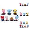 Bts Bt21 7pcs/set Baby Monitor Figures Ornaments Cake Topper Toys Gift