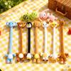 White Color Long Neck Rabbit Plush Keychain Funny Design Panda Plush Pendant  Backpack Accessory