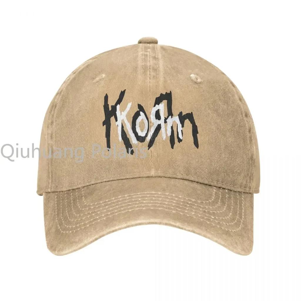 Korn Rockmusik Unisex Baseballkappen Used-Look Baumwollkappen Hut Retro Outdoor Alle Jahreszeiten Reise Kopfbedeckung