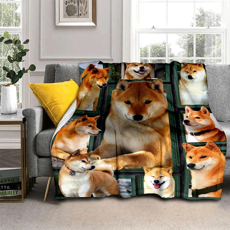 Animal Blanket Elephant Wolf Cow Highland Cattle Dog Flannel Blanket Super Soft Fleece Throw Blanket for Bedroom Couch Sofa Gift