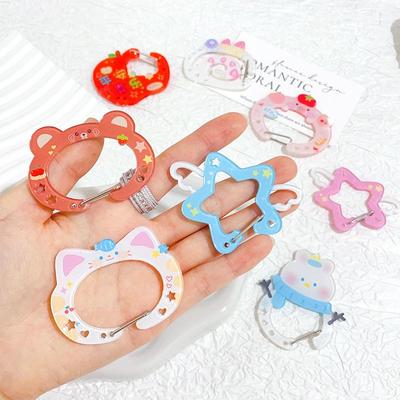 Kawaii Acrylic Irregular-Shaped Multi-Functional Carabiner Keychain – Japanese Cartoon Style Climbing Buckle