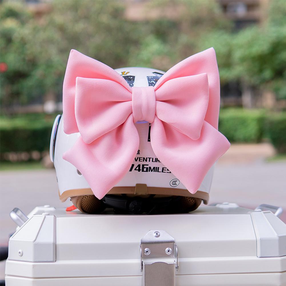 Motorcycle Helmet Bow Decoration Electric Bike Helmet Car Body Decoration Accessories Bowknot Suction Cup For Girl Women
