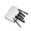 5 In 1 Black Nail Clippers Tool Travel Grooming Case Gift Box Nail Scissors Set With Nail File and Cuticle Fork