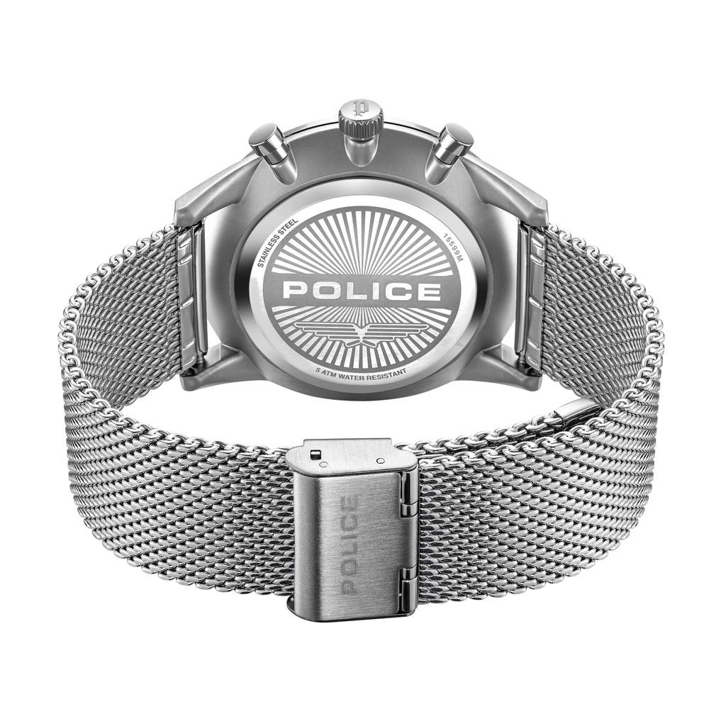 Bracciale PATRIOT Acciaio Inossidabile Blu [POLICE][Autentico] Orologio da Uomo, Quadrante, PL15599JS/03MMM