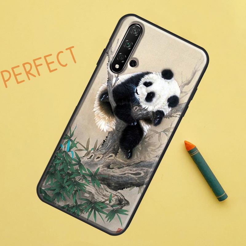 Panda Animal Cute Bear For Huawei Nova 8i 12i 11i 12s Y73 Y72 Y61 Y91 Y90 Y70 Y60 9 10 SE P30 P40 Lite P60 Pro Case