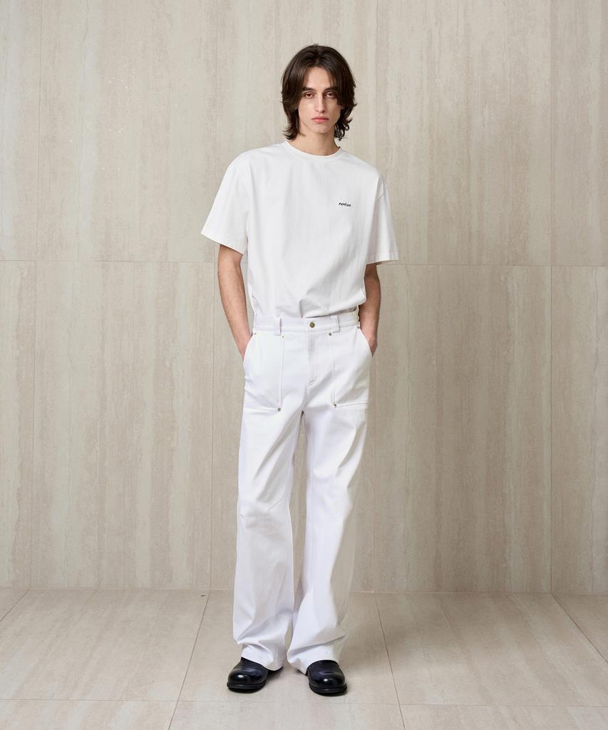Liimaen Logo Back Oversized T-Shirt White