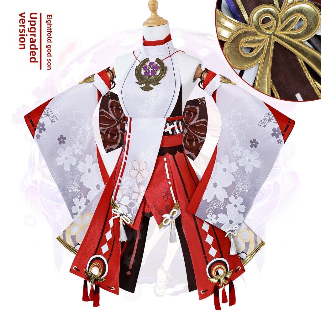 Genshin Impact Yae Miko Cosplay Outfit With Wig And Shoes For Game Cosplay Events