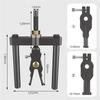 Car Diagnostic Tool Kit 2-Jaw Car Inner Bearing Puller High-Hardness Carbon Steel Gear For Automobiles