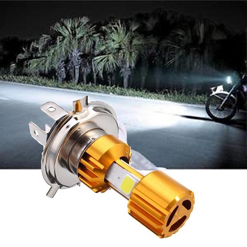 

H4 Мотоцикл 10W Led 3 Cob Мотоциклетная Фара Лампа 500Lm Hi/Lo Beam Light