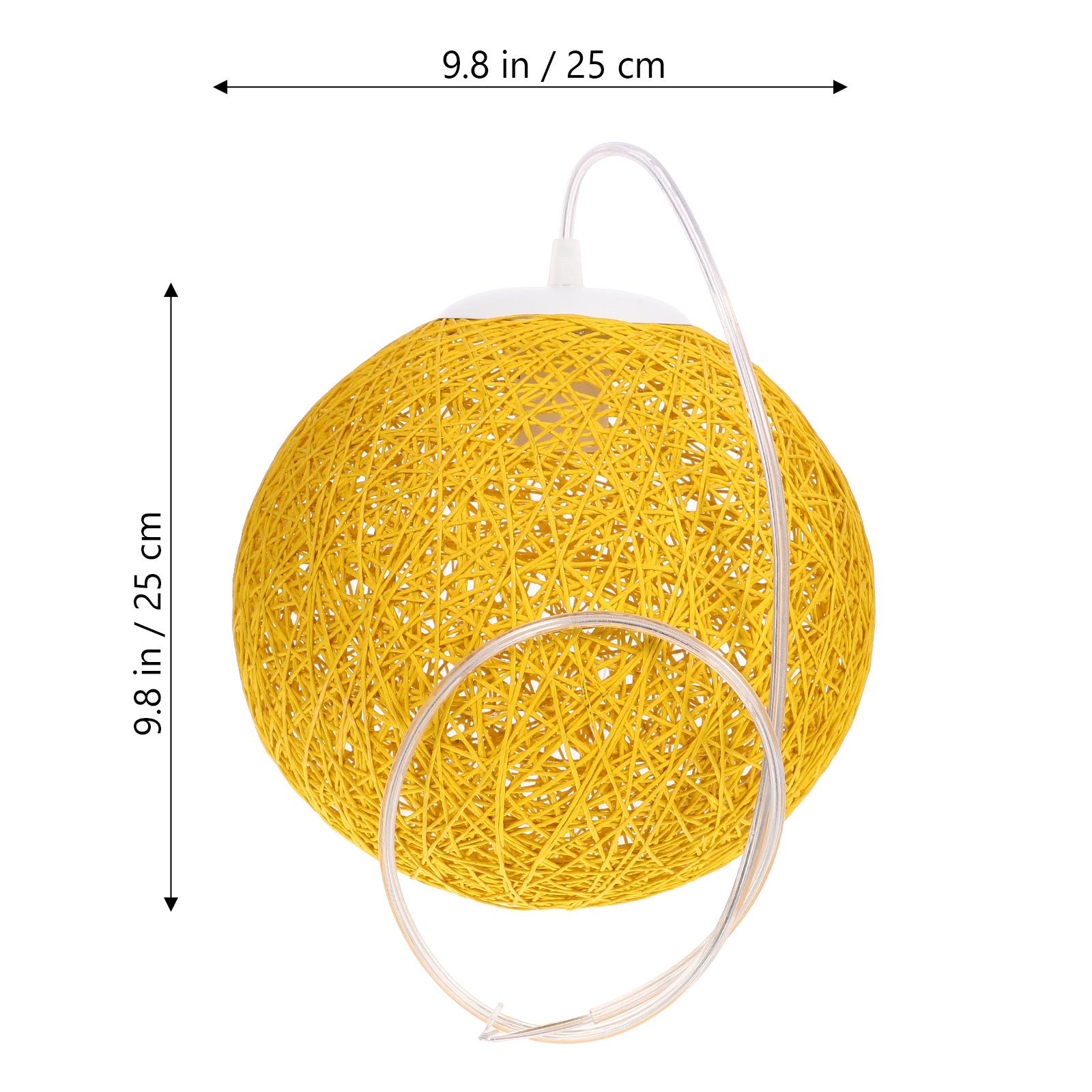 

1pc Rattan Woven Ceiling Lamp Natural Rustic Hanging Light For Home Cafe Bar Decor Chandelier Cover Ceiling Lamp Shade жёлтый