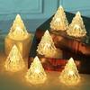 Crystal Candles LED Light Transparent Flameless Battery Power Lantern Night Lamp Wedding Party Birthday Xmas Halloween Decor