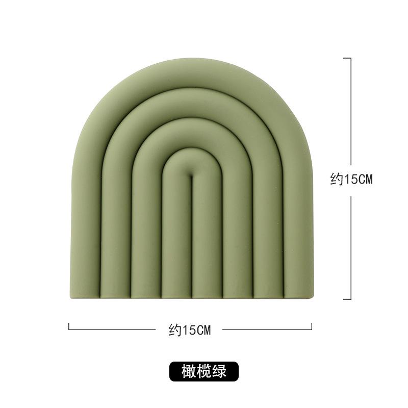 New Rainbow Silicone Pot Mat / Heat-Resistant Mat,Non-Slip Trivet Pot Anti Scald Under Hot Cookware Holder Cup Coaster Pads