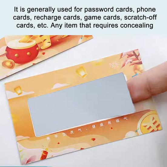 Office Privacy Gadgets Square Scratch-off Stickers Roll, Easy Peel Self-adhesive Labels, Creative Craft Materials Protection Cover Tags for