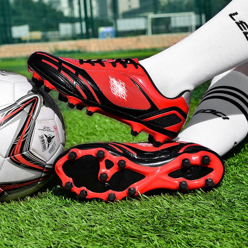 Children's leather feet women's nail shoes new youth football shoes male students broken training artificial turf price