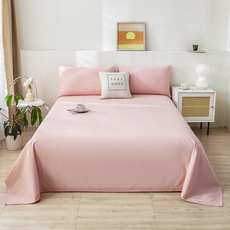 Cotton Thick Bed Flat Sheet for Double Bed Plain Top Sheets Single/Queen/King Flat Bedsheets Soft Home Bed Linen Sheets