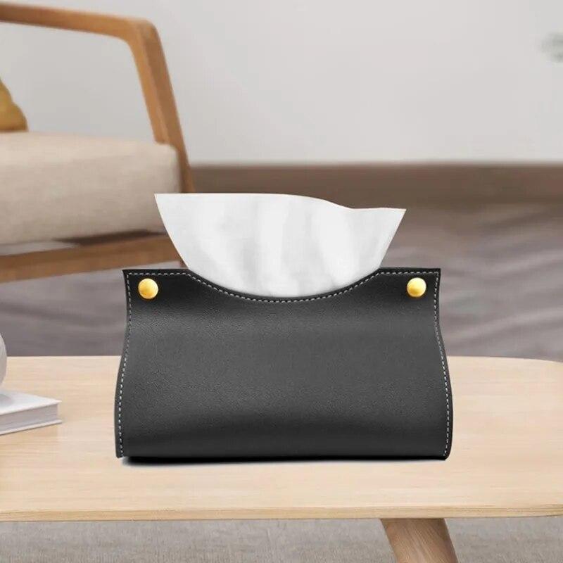 Poceacles Taschentuchbox-Halter – Quadratisch, Aus PU-Leder, Mit Katzen-Print, 13x13x14 Cm, Für Haushalt & Büro