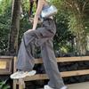 American Retro Cargo Pants for Women  Wasteland Style Loose Straight HighWaist Versatile Athletic Casual WideLeg Trousers