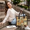 Stone Pattern Tote Bag Stylish Daily Carry Bag For Casual Outdoor Shopping