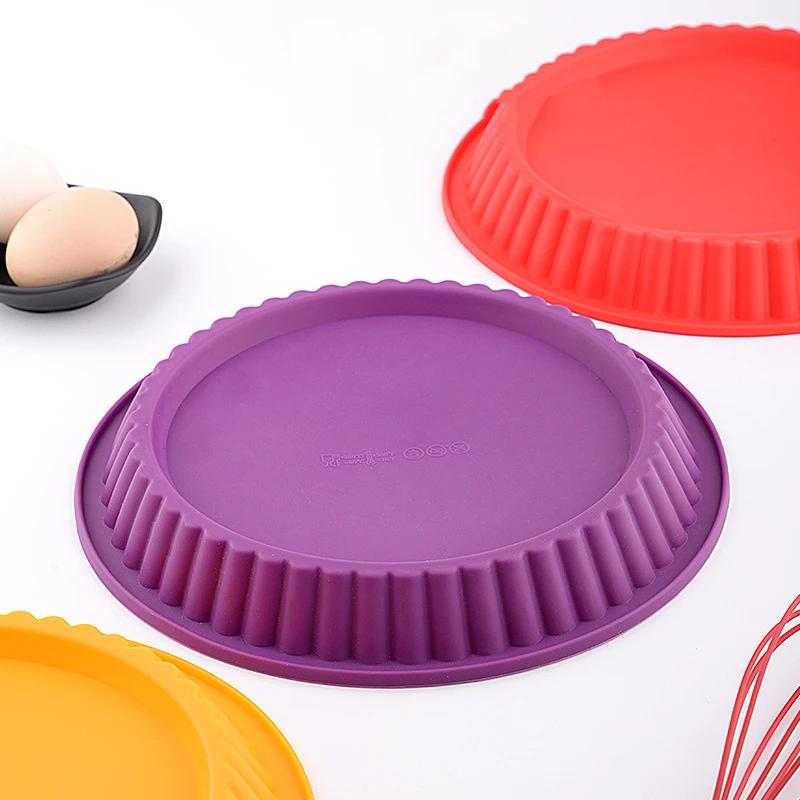 26cm Silicone Cake Baking Tray High Temperature Pizza Pie Pan Easy Release Toast Bread Mold For Kitchen Tools Pastry Accessories