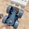 Korean Children's Wheat Straw Beach Toy Set: Boat & Handcart with Water Play and Sand Shovels