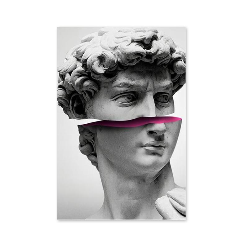 Classic Masterpiece David Statue Canvas Painting Character Posters and Prints Wall Art Pictures for Living Room Home Decoration