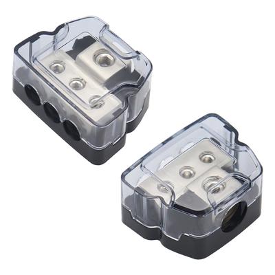 3way Distribution Block Car Audio Power Wire Splitter Kit 0 Gauge In 4 Gauge Out
