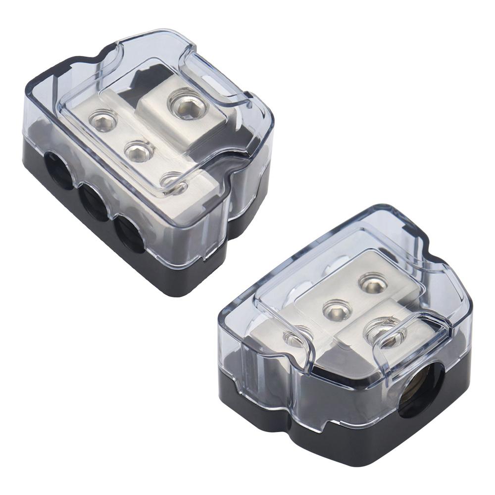 3 Way Distribution Block Car Audio Power Wire Splitter  0 Gauge in  4 Gauge Out